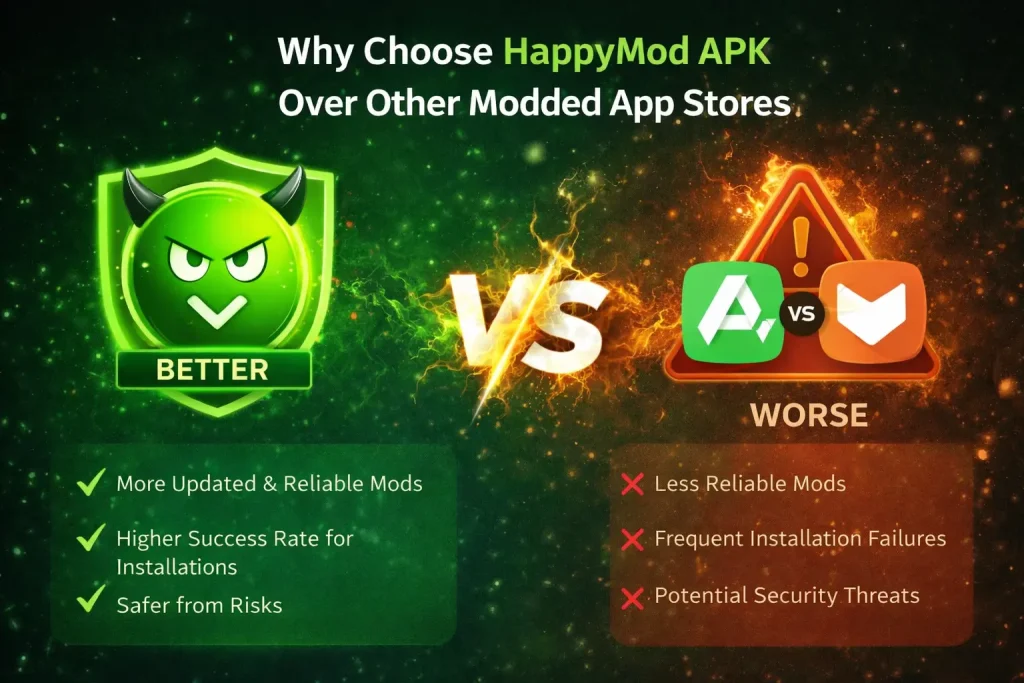 Why choose happymod apk over other modded app store